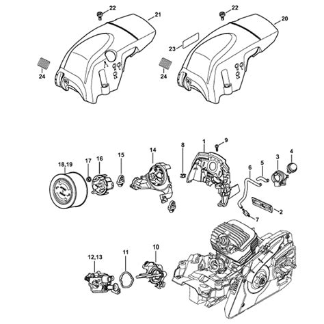 Stihl MS 271 Chainsaw MS271 CBE Parts Diagram Air Baffle