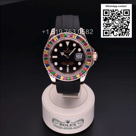 Rolex Yacht Master Sats Mm Ii Rainbow Rose Gold Wrapped Swiss