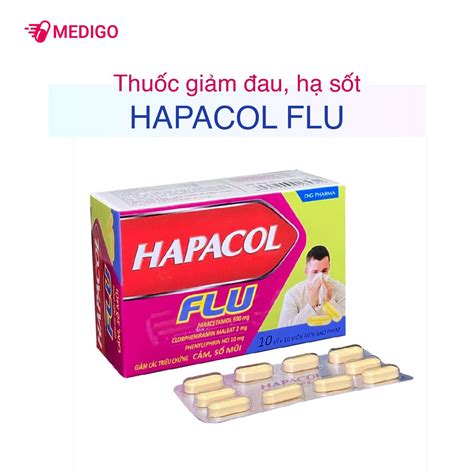 Thuốc Giảm đau Hạ Sốt Hapacol Flu Hộp 100 Viên Medigo