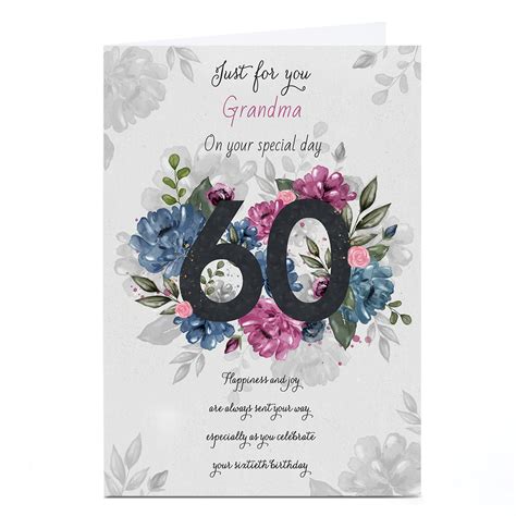 Buy Personalised Birthday Card Your Sixtieth Birthday Grandma For Gbp