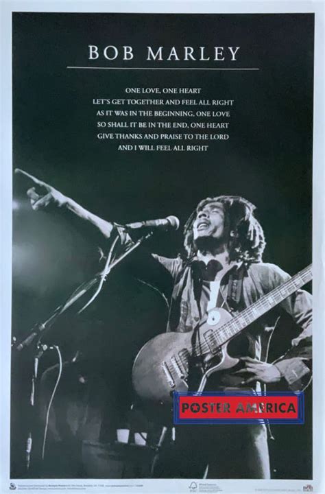 Bob Marley One Love Lyrics 2008 Poster 24 x 36 – PosterAmerica