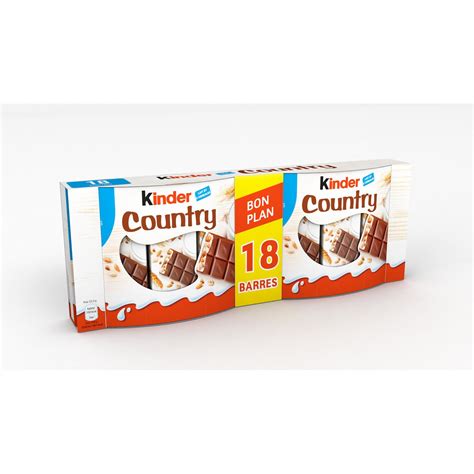 Barre Chocolatée Céréales Chocolat Kinder Country 18 Barres 423g à Prix Carrefour