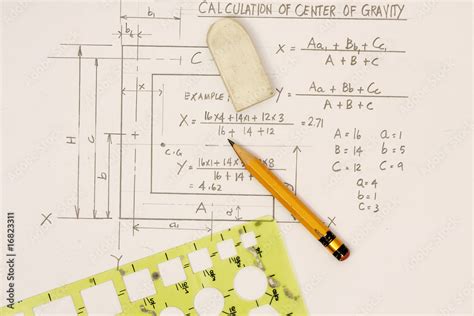 Center of Gravity Calculation Stock Photo | Adobe Stock