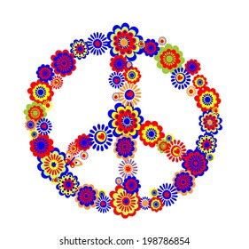 Abstract Peace Flower Symbol Stock Vector Royalty Free