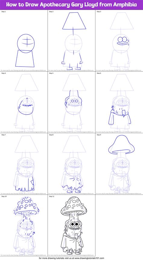 How To Draw Apothecary Gary Lloyd From Amphibia Amphibia Step By Step