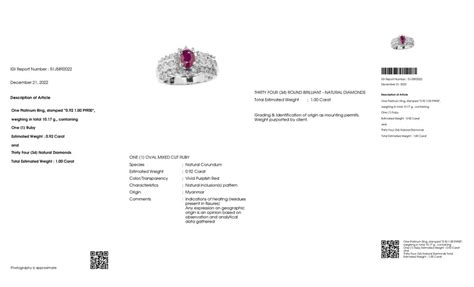 Ctw Ct Natural Vivid Burma Ruby And Ct Natural Diamonds