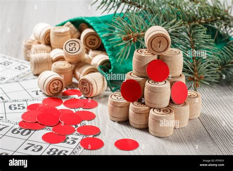 Jeu De Loto Loto En Bois Empil De Barils Avec Sac Cartes Et Jetons