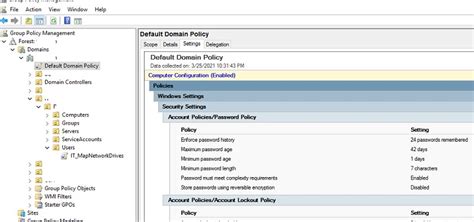 Configuring A Domain Password Policy In The Active Directory Windows