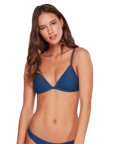 Billabong Tanlines Fixed Tri Bikini Top Bermuda Blue SurfStitch