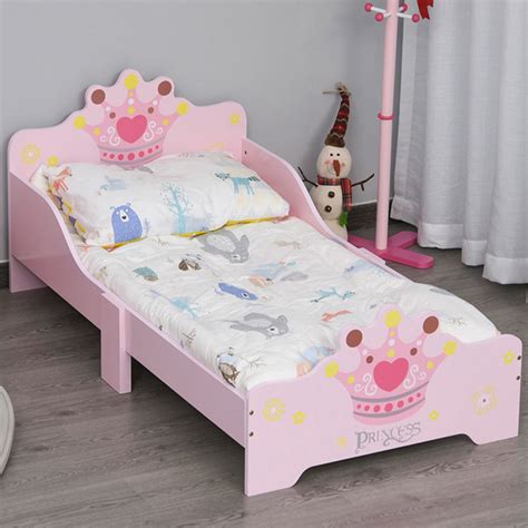 Playful Haven Single Pink Princess Crown Kids Toddler Bed | Wilko