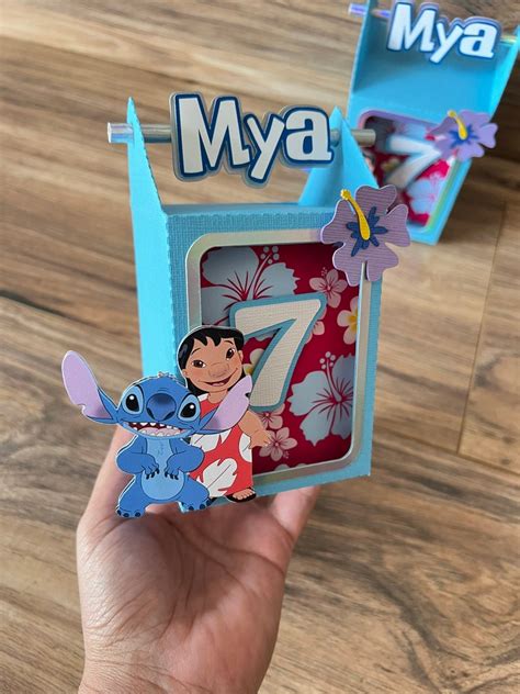 Lilo And Stitch Favor Box Lilo And Stitch Party Decorations Etsy Uk