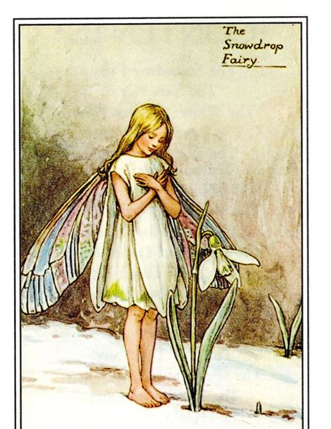 Flower Fairies Of The Winter Cicely Mary Barker Snowdrop Etsy