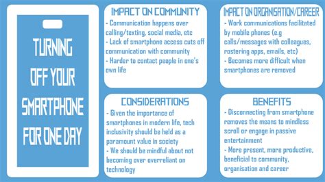 Turning your smartphone off for a day - the impact on communities ...