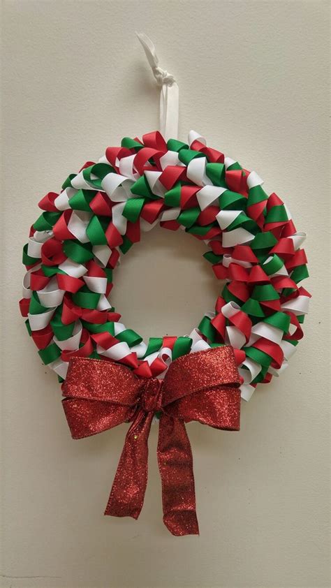 Christmas ribbon wreath | Ремесла