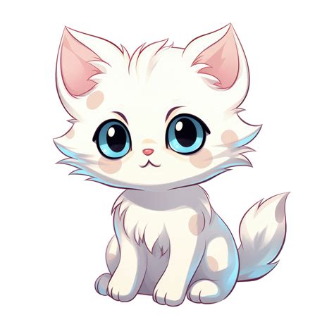 AI generated cute chibi cat. cartoon cat character. 36627837 PNG