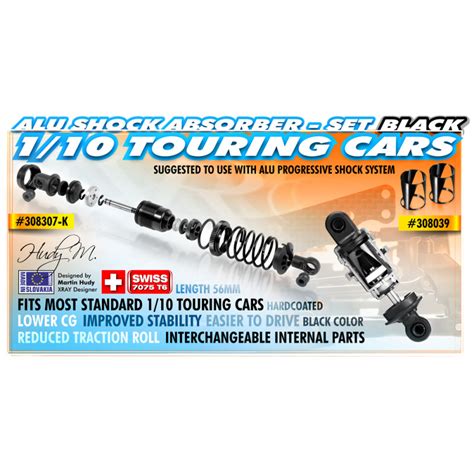 Touring Alu Shock Absorber Set Black K Xray