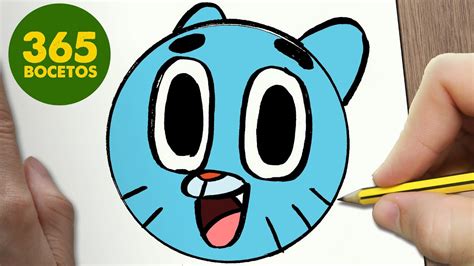 Como Dibujar Gumball Emoticonos Whatsapp Kawaii Paso A Paso Dibujos