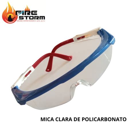 Lentes De Seguridad Mica Clara Mica De Policarbonato En Fire Storm