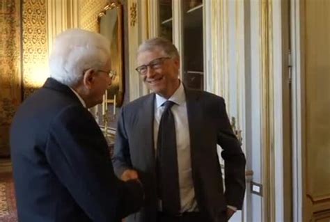 Mattarella Riceve Bill Gates Al Quirinale Politica Tiscali Tv