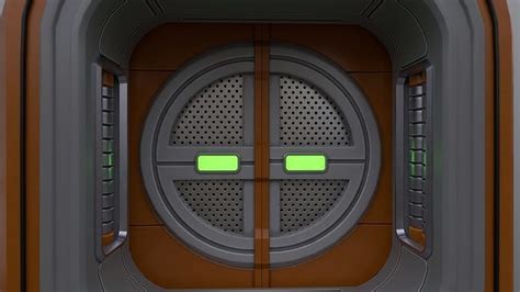 3D Model Sci Fi Airlock Door VR AR Low Poly CGTrader