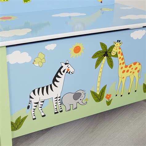 Kids Safari Wooden Big Toy Box