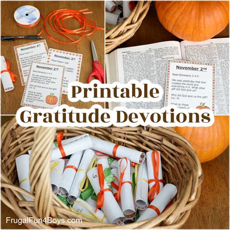 Printable Family Gratitude Devotions - Frugal Fun For Boys and Girls