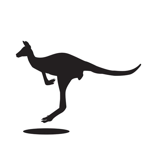 kangaroo silhouette illustration Design on white background 48449880 ...