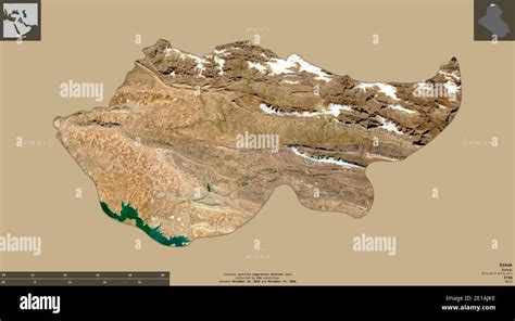 Dihok Province Of Iraq Sentinel Satellite Imagery Shape Isolated