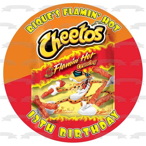 Cheetos Flamin Hot Crunchy Edible Cake Topper Image Abpid My Xxx