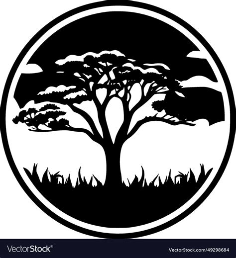 Africa - black and white isolated icon Royalty Free Vector