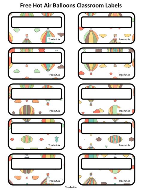 Free Hot Air Balloons Bulletin Board Decorations And Craft Printables 269