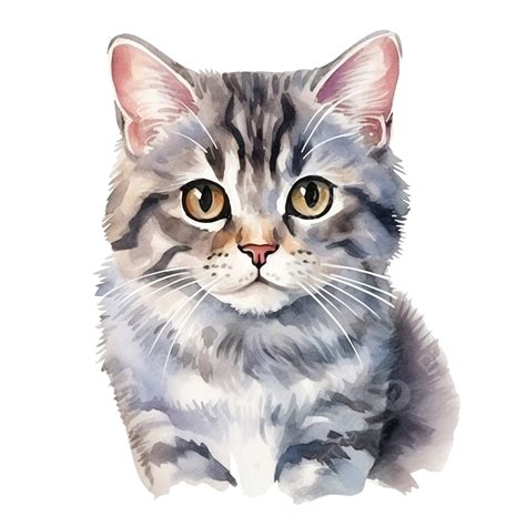 Watercolor Cat Element Clip Art, Watercolor, Cute, Cat PNG Transparent ...