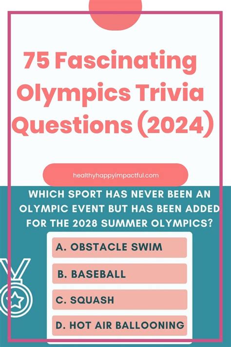 75 Ultimate Olympics Trivia Questions And Fun Facts 2024 In 2024 Trivia Questions Sports