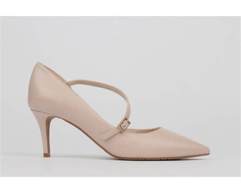 Stiletto Nude Leather Nude Shoes Luisa Toledo Mid Heel Pumps