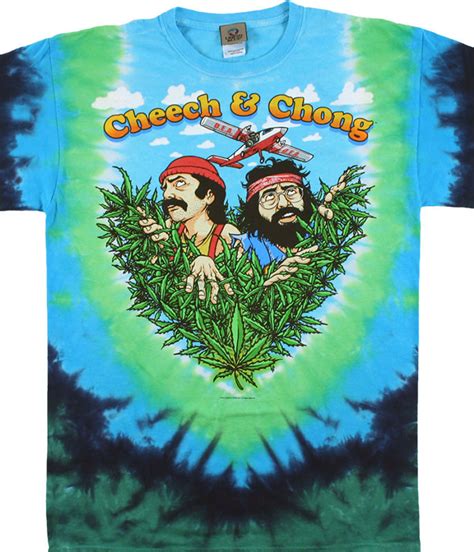 Cheech And Chong American Stoners White Athletic T Shirt Tee Liquid Blue