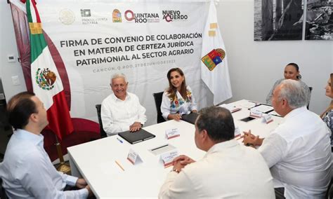 Firma Mara Lezama Convenio Que Dará Certeza Jurídica A Más De 280