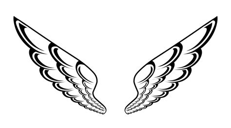 Vector Angel Wings Tattoo Design 25398054 Vector Art At Vecteezy