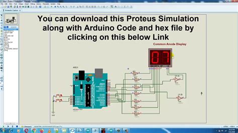 2 Seven Segment Display Arduino In Proteus Up Down Counter Using Arduino Youtube