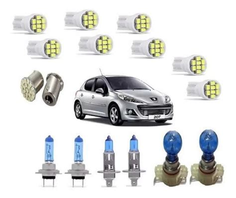 Kit Lampada Super Branca Farol Milha Leds Peugeot K Techone