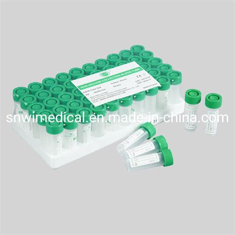 Medical Green Top Vacuum Micro Blood Collection Lithium Sodium Heparin