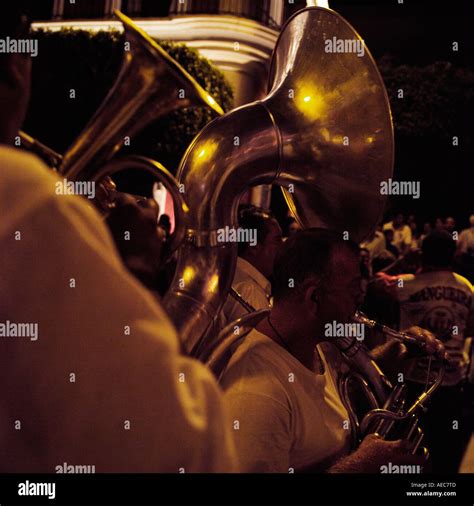 brass tuba players in Mexico Stock Photo - Alamy