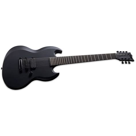 Esp Ltd Viper 7 Baritone Black Metal Blks Black Satin « Electric Guitar