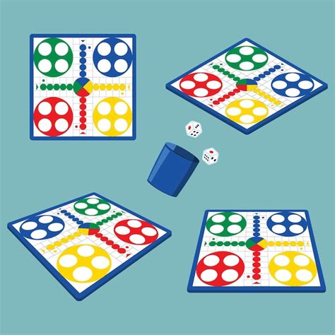 premium vector ludo board game   perspectives