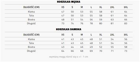 Tabela Rozmiarow Portowa Duma Serwis Kibic W Pogoni Szczecin