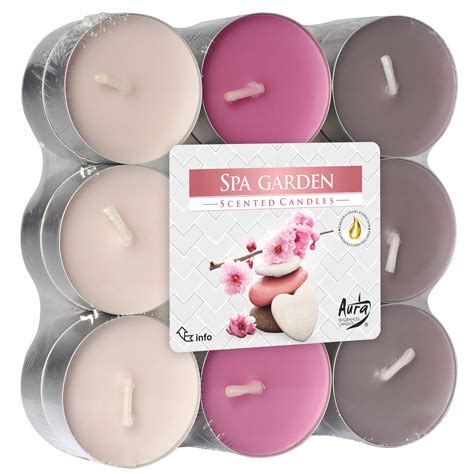 ŚWIECZKI ZAPACHOWE PODGRZEWACZE OGRÓD SPA świeca świece TEALIGHT 18 szt