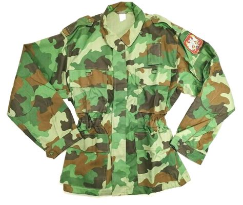 Genuine M Summer Jacket Serbian Military Woodland Camo Battle Blouse