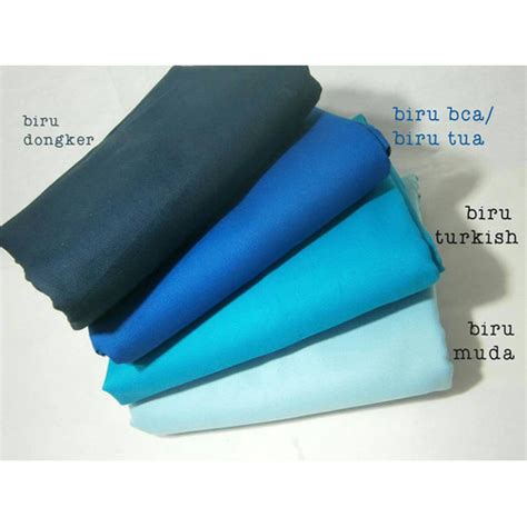 Jual Kain Kanvas Polos Lebar 150 Cm Biru Biru Muda Turquoise Navy