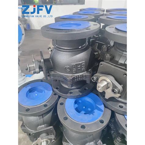 Pn16 DN125 Wcb Flange Connected Two Piece Full Bore Ball Valve