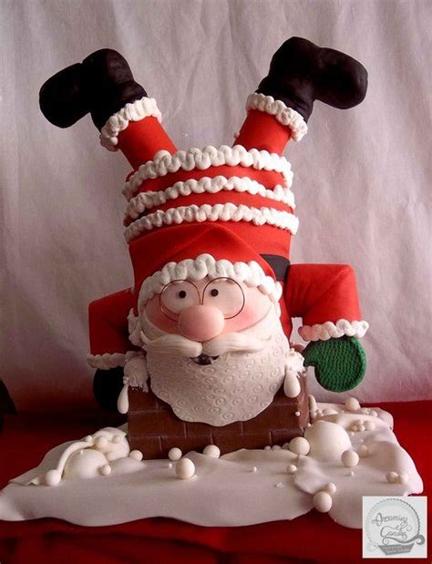 3D FONDANT CAKE "SANTA CLAUS" | Christmas cake, Santa cake, Holiday cakes