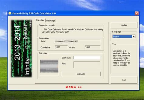 Us Nissan Pin Code Calculator For New Bcm Modules Support